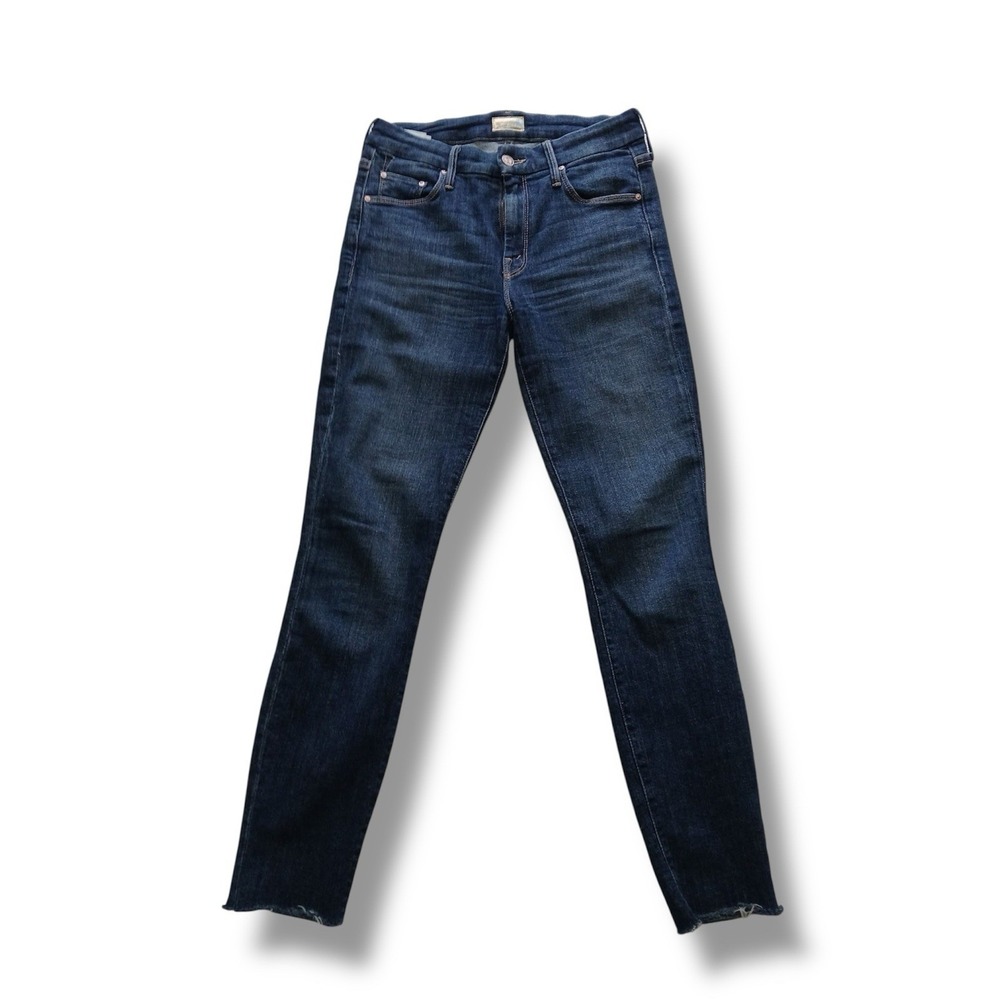 MOTHER Indigo High-Rise Ankle Jeans
